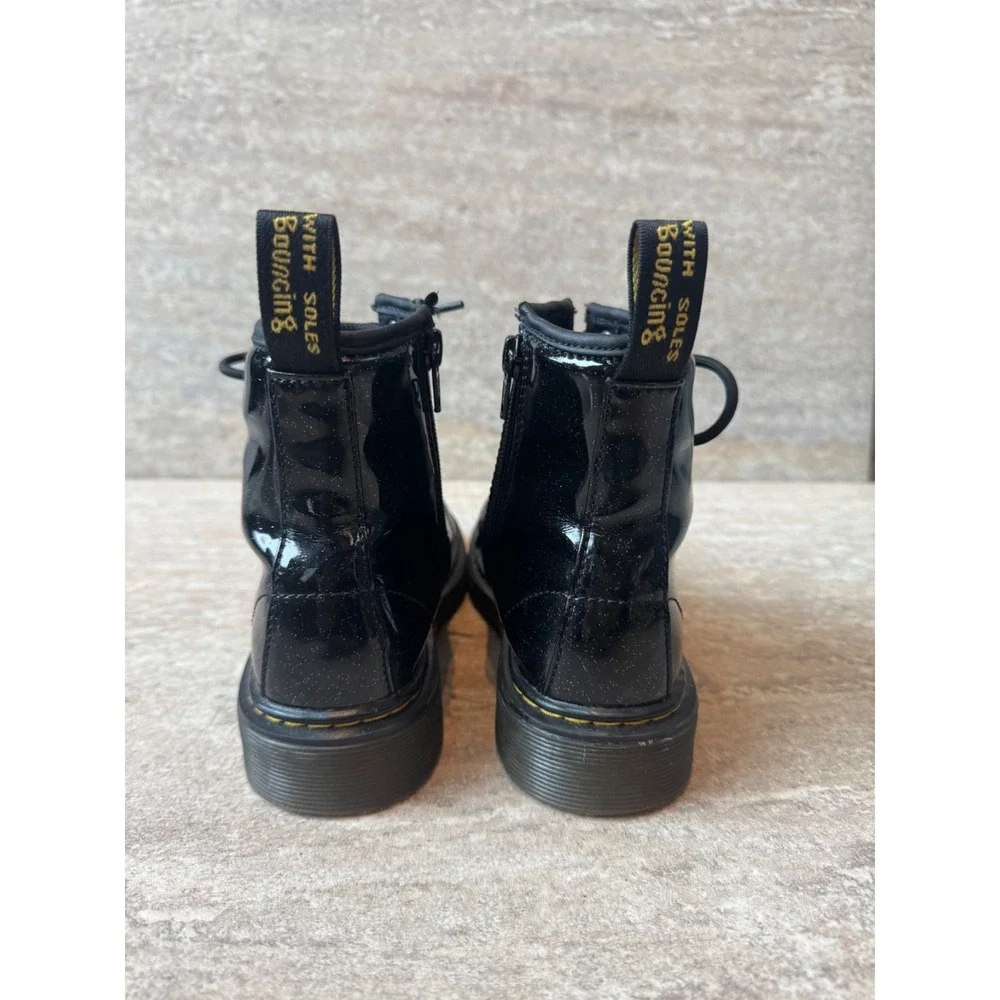 Doc Marten's Girls Size 2‎ Black Glitter Fairy Grunge Excellent Condition